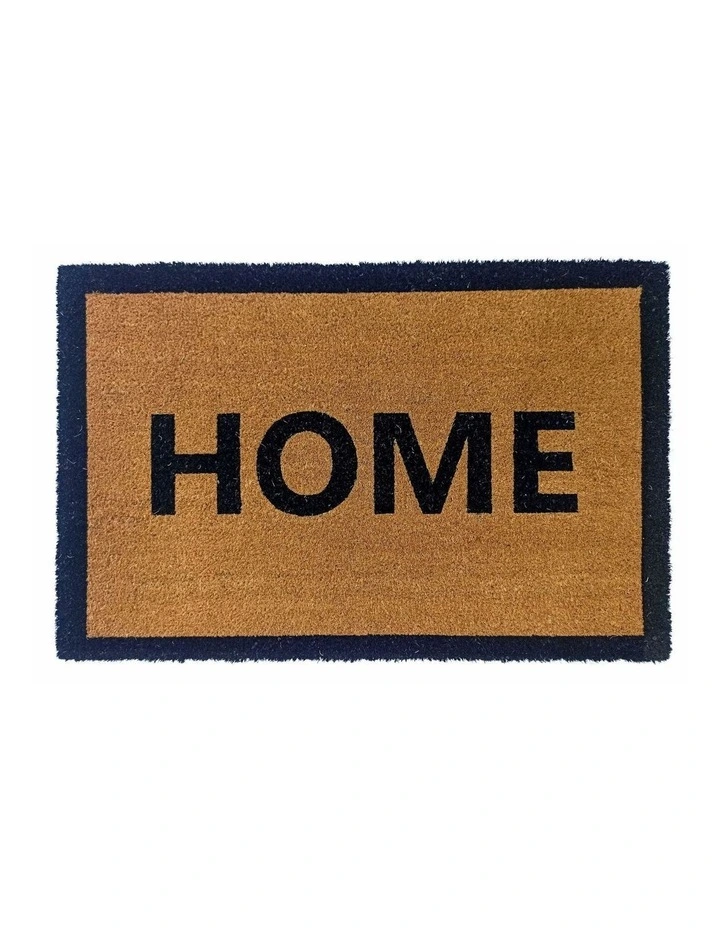 Fab Habitat Home Border PVC Backed Coir Doormat In Natural image 1