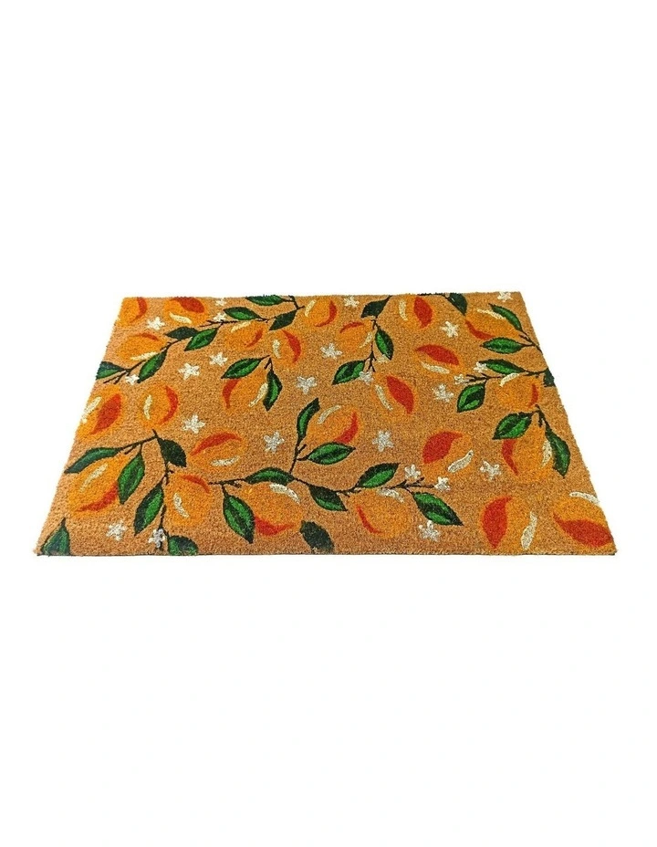 Fab Habitat Lemon Branches PVC Backed Coir Doormat In Natural image 3