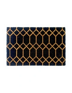 Fab Habitat Grilles PVC Backed Coir Doormat In Black