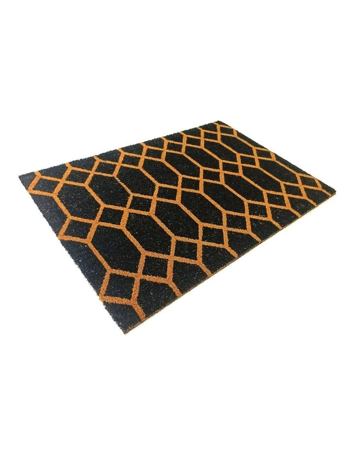 Fab Habitat Grilles PVC Backed Coir Doormat In Black image 2