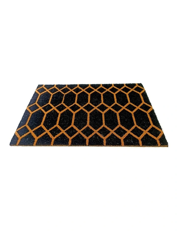Fab Habitat Grilles PVC Backed Coir Doormat In Black image 3