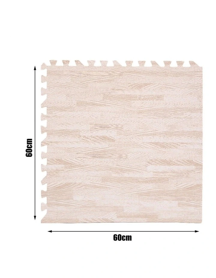 Wood Grain EVA Foam Floor Mat Tiles, 12pcs image 3