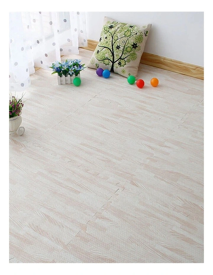 Wood Grain EVA Foam Floor Mat Tiles, 12pcs image 4