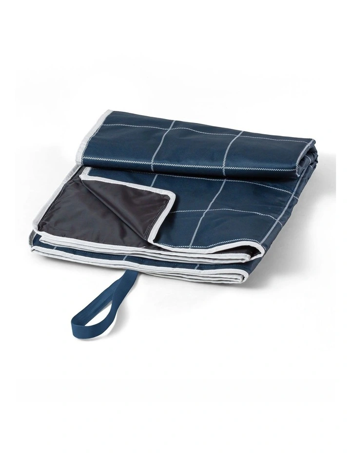 Monbento Waterproof Picnic Blanket for Outdoor Meals - Blue Natural image 2