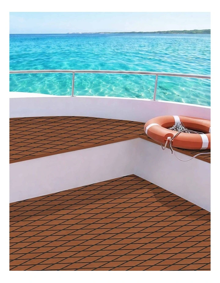 Seamanship EVA Foam Boat Flooring Decking Mat 240x90cm 6mm Diamond Brown image 6