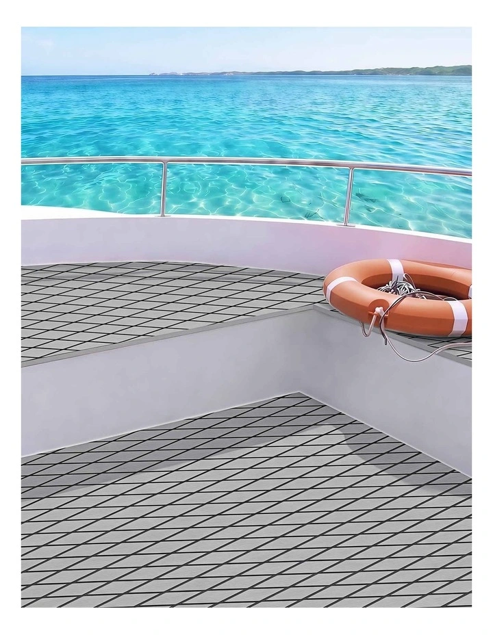 Seamanship EVA Foam Boat Flooring Deck Mat 240x90cm 6mm Diamond Light Grey image 6