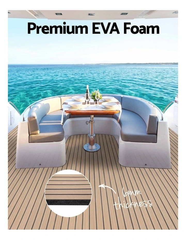 Seamanship EVA Foam Boat Flooring Decking Mat 240x90cm 6mm Taupe image 4