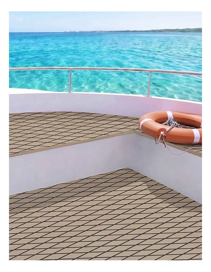 Seamanship EVA Foam Boat Flooring Decking Mat 240x90cm 6mm Diamond Taupe image 6