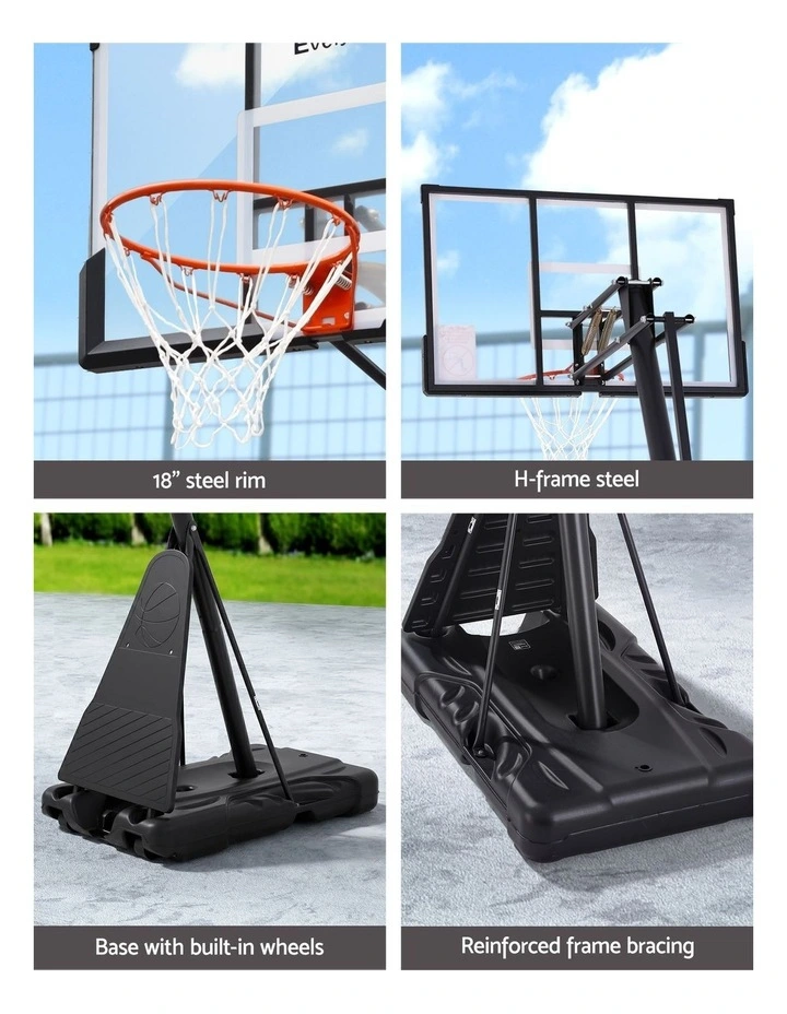 Everfit 3.05M Basketball Hoop Stand System Portable Height Adjustable Net Ring image 5