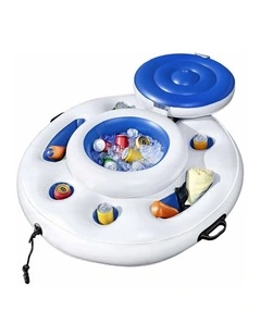 Bestway Inflatable Floating Cooler with Cup Holders for Pool Holds 24 Cans