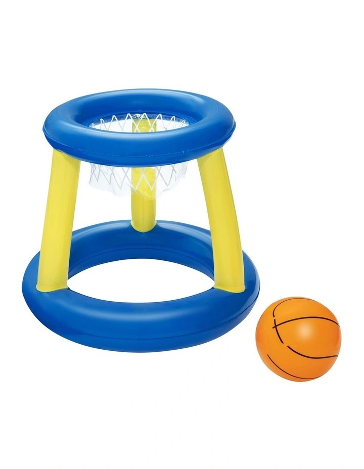 Bestway Inflatable Pool Float Basketball Hoop Set with Ball Blue image 1
