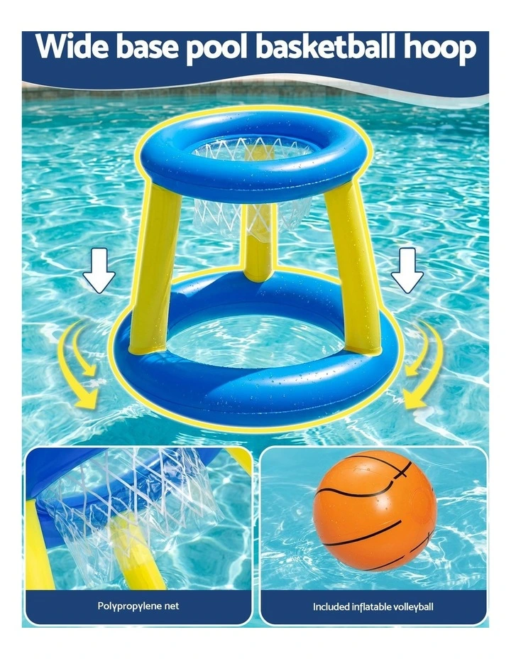 Bestway Inflatable Pool Float Basketball Hoop Set with Ball Blue image 4