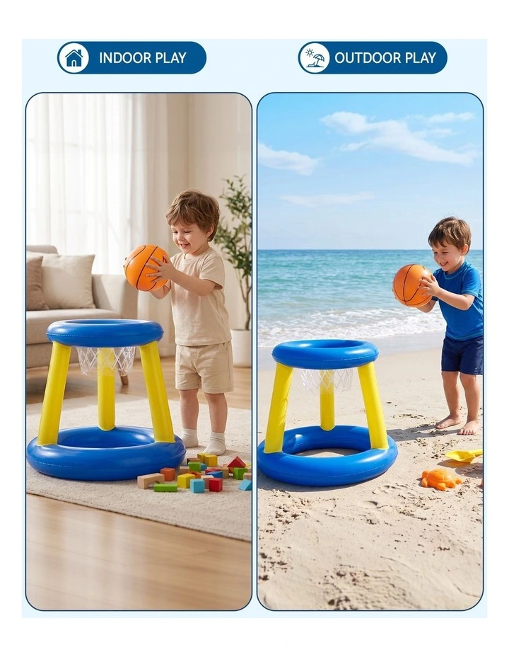 Bestway Inflatable Pool Float Basketball Hoop Set with Ball Blue image 6