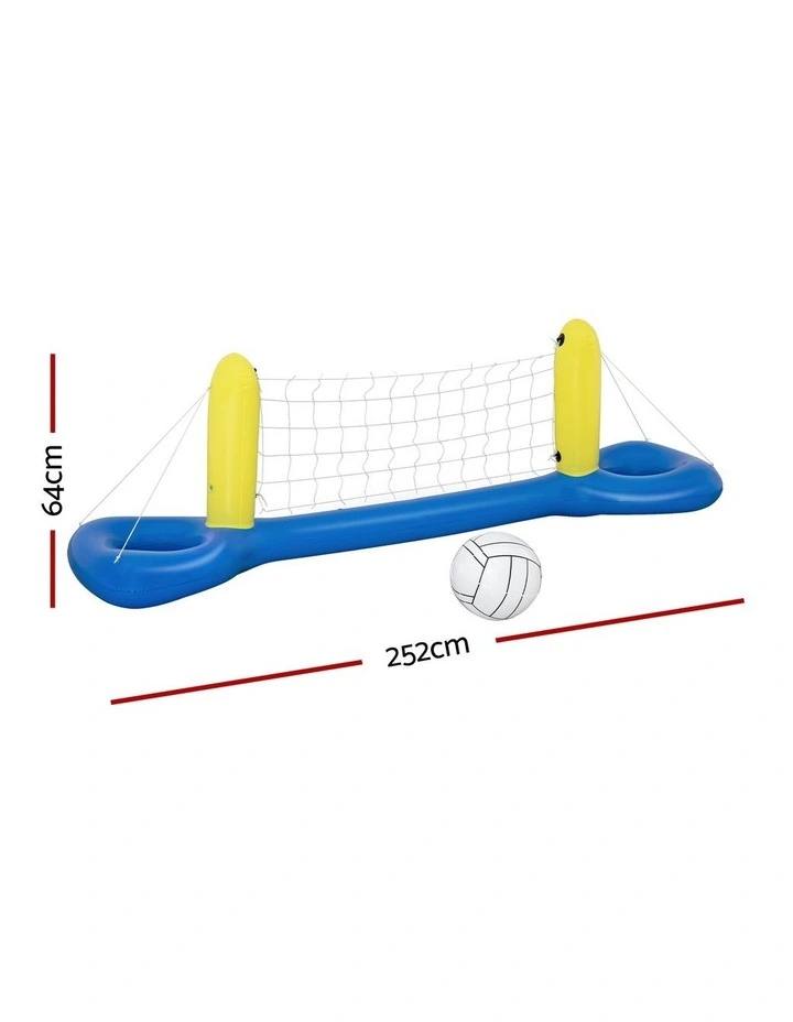 Bestway Floating Pool Volleyball Net Set with Ball 252cm x 64cm Blue image 2