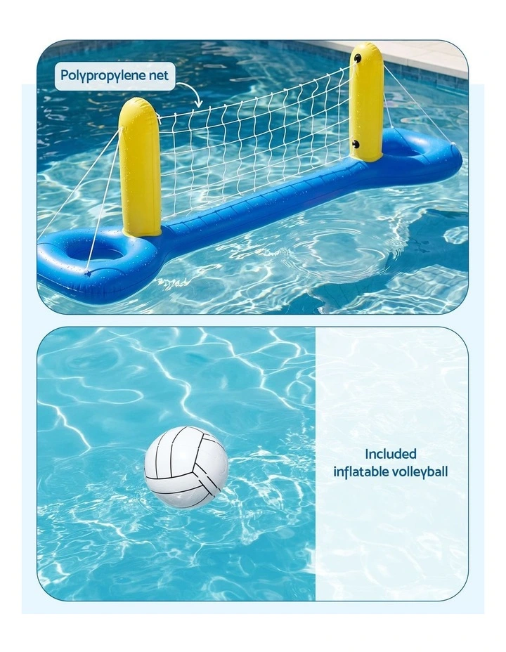 Bestway Floating Pool Volleyball Net Set with Ball 252cm x 64cm Blue image 5