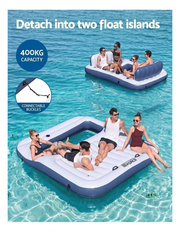 Bestway Inflatable Floating Island Float Lounger Pool Bed 4.16Mx2.68M image 4