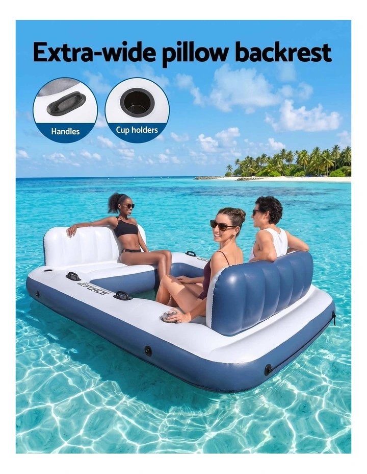 Bestway Inflatable Floating Island Float Lounger Pool Bed 4.16Mx2.68M image 5
