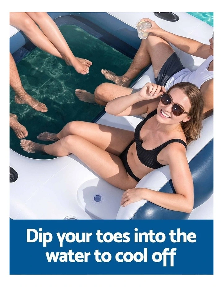 Bestway Inflatable Floating Island Float Lounger Pool Bed 4.16Mx2.68M image 6