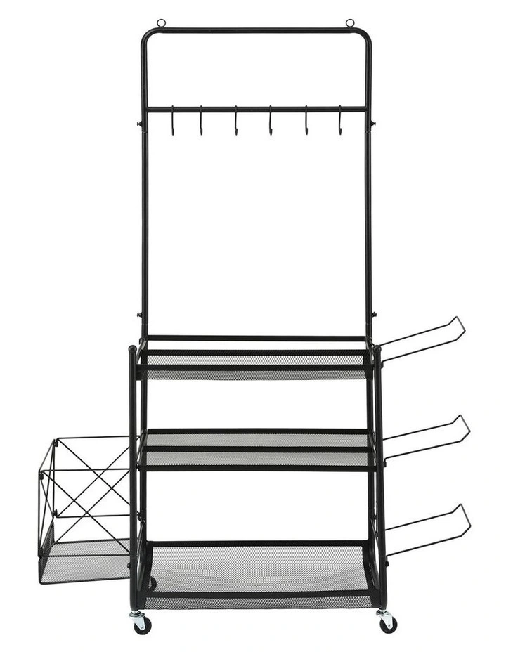 Everfit Yoga Mat Ball Storage Cart Multifunction Equipment Organizer Rack 145cm image 3