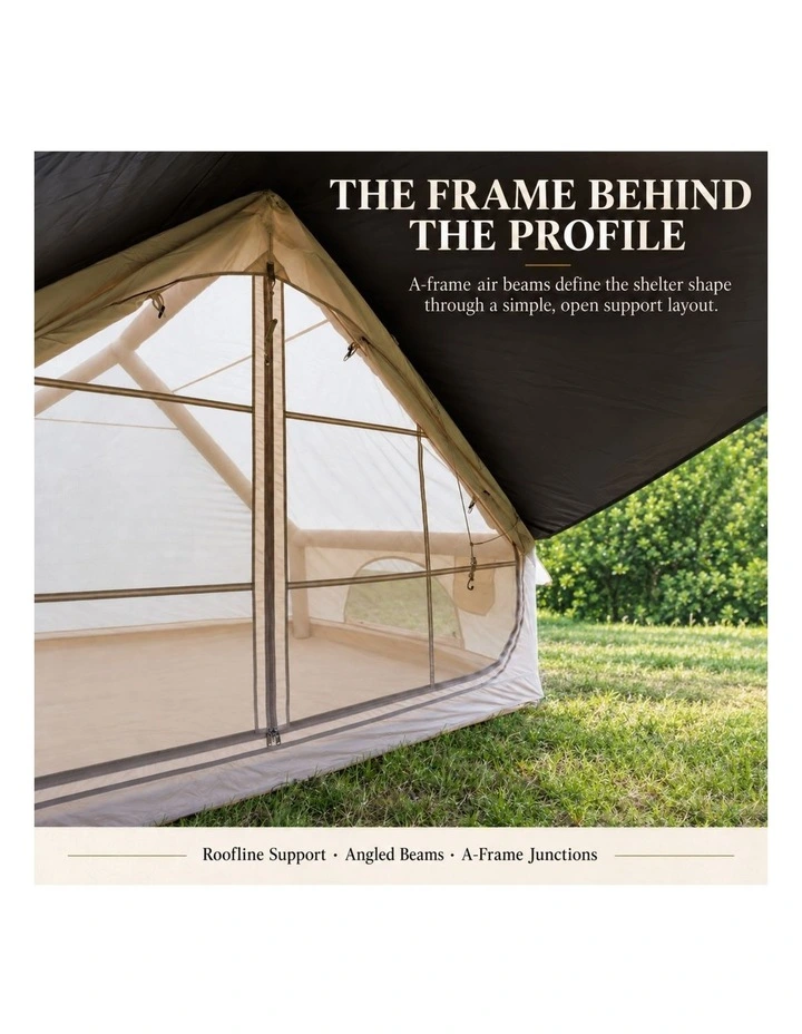 Weisshorn Inflatable A-Frame Tent with Extended Side Awning, Basecamp image 6