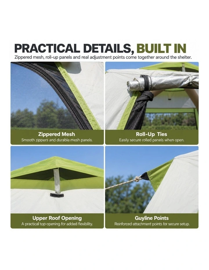 Weisshorn Inflatable Mesh Gazebo Tent, Air-Frame with Extendable Canopy image 3