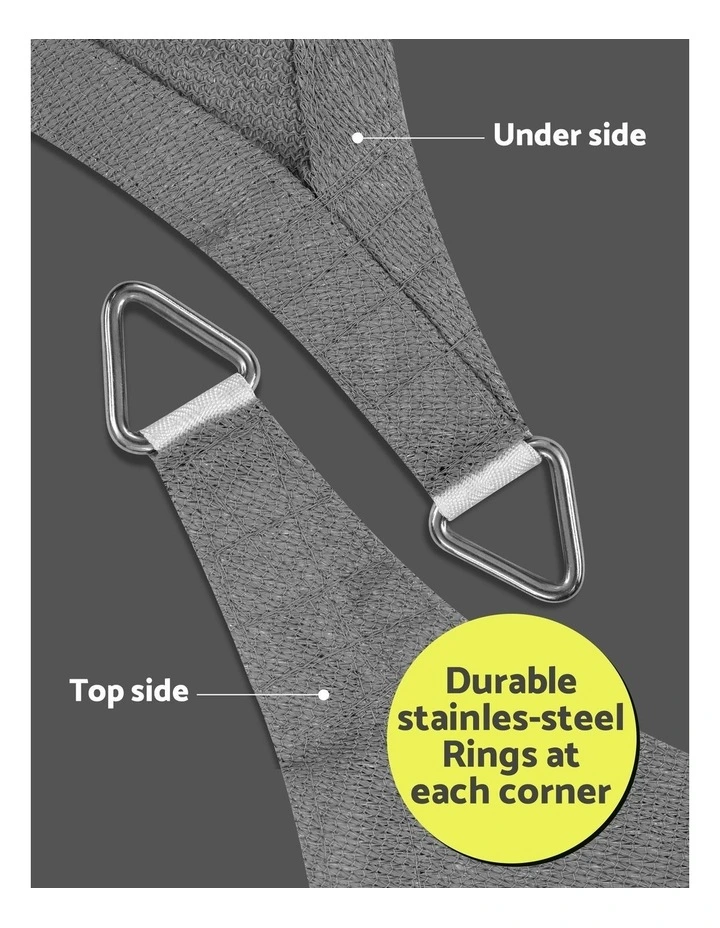 Instahut Sun Shade Sail Shadecloth Canopy Rectangle 280gsm 4x6m image 5