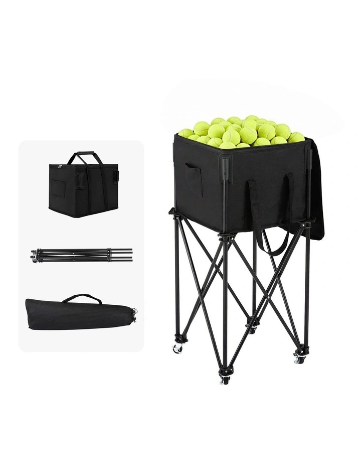 Everfit Foldable Tennis Hopper Stand with Wheels Holds Up to 150 Balls image 1