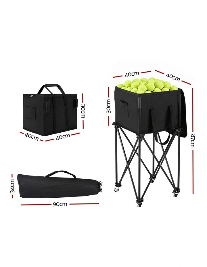Everfit Foldable Tennis Hopper Stand with Wheels Holds Up to 150 Balls image 2