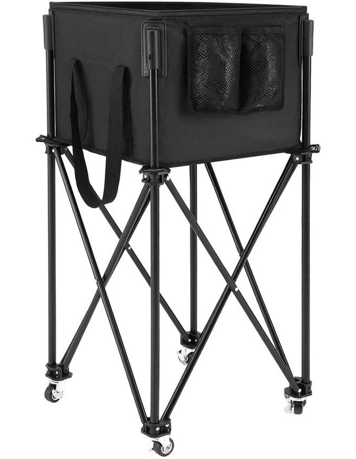 Everfit Foldable Tennis Hopper Stand with Wheels Holds Up to 150 Balls image 3