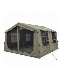 Weisshorn Inflatable Cabin Camping Tent Olive Green Mesh Entry 520x360cm