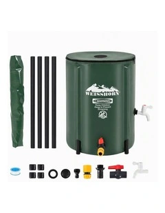 Weisshorn 50L/11gal Collapsible Rain Barrel PVC Water Tank Collection Storage for Garden Irrigation
