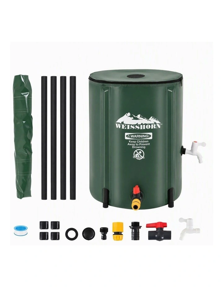 Weisshorn 50L/11gal Collapsible Rain Barrel PVC Water Tank Collection Storage for Garden Irrigation image 1