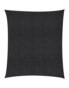 Instahut Sun Shade Sail Cloth 98% UV Block Outdoor Canopy Rectangle 5X6M Black