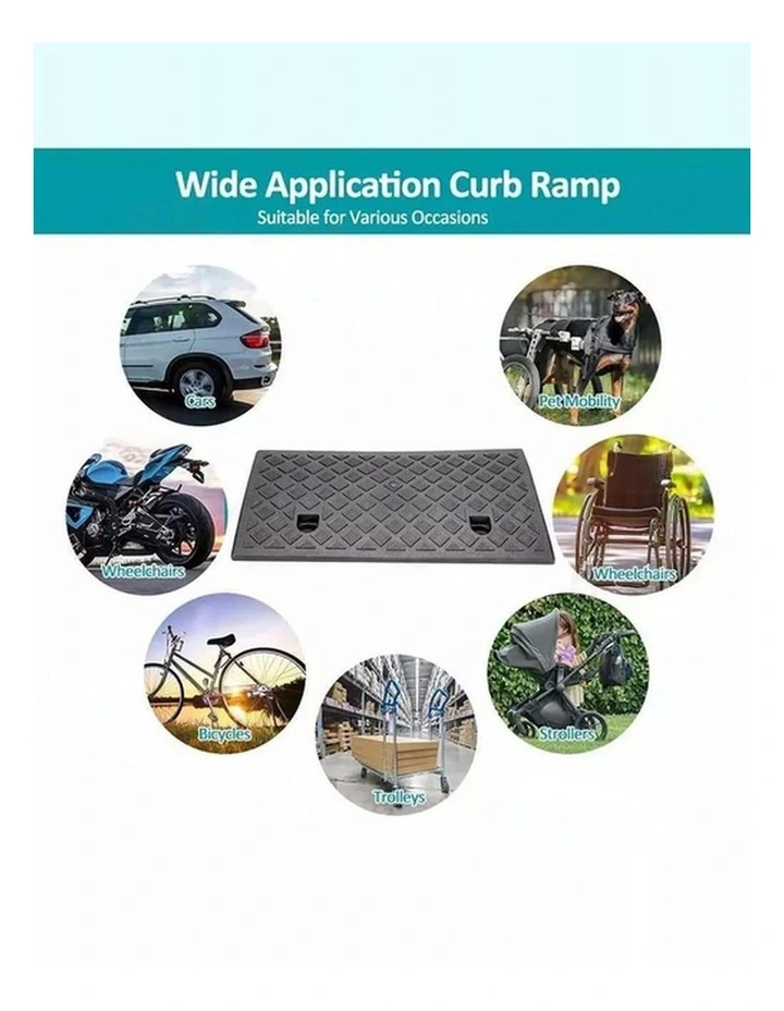 Heavy Duty Kerb Curb Ramp Threshold Ramps For Truck Wheelchair Car Motorbike Scooter Bicycle image 3