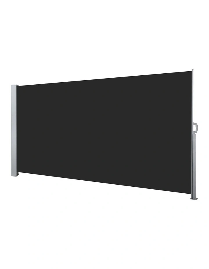 Instahut 1.4X3M Side Awning Retractable Privacy Screen Outdoor Sun Shade Black image 1