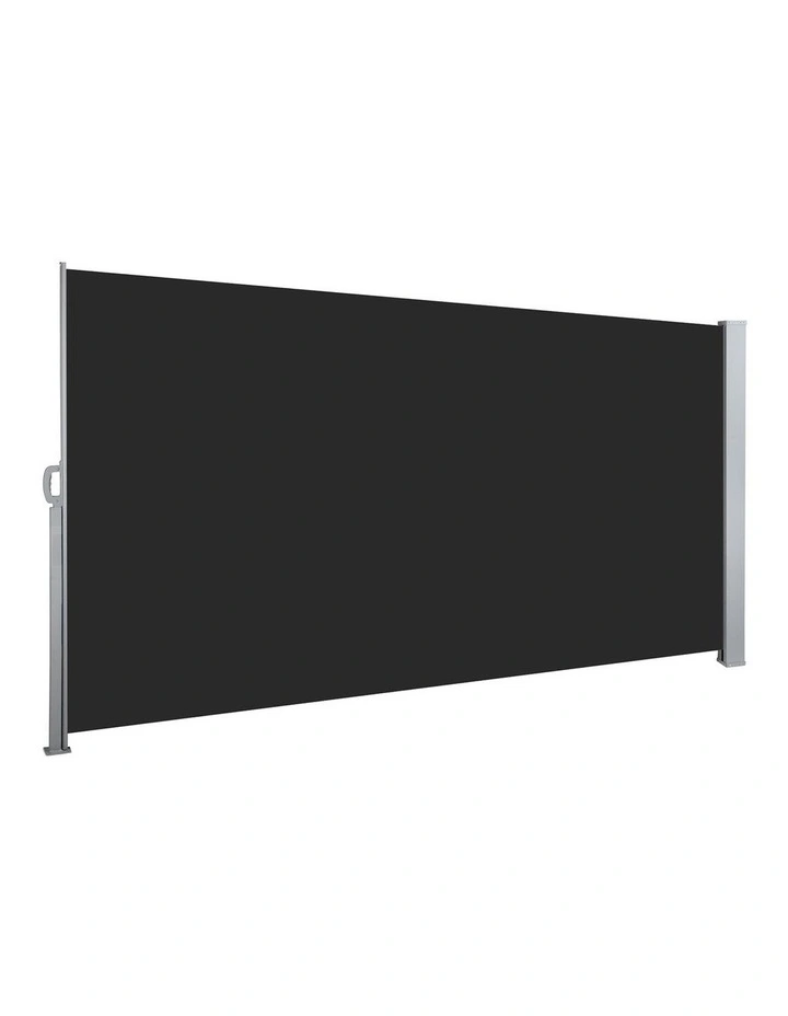 Instahut 1.4X3M Side Awning Retractable Privacy Screen Outdoor Sun Shade Black image 3