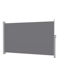 Instahut 1.8X3.5M Side Awning Retractable Privacy Screen Outdoor Sun Shade Grey