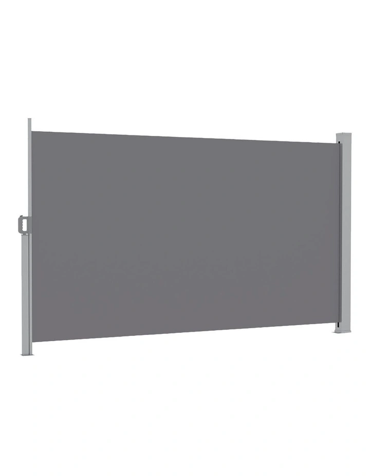 Instahut 1.8X3.5M Side Awning Retractable Privacy Screen Outdoor Sun Shade Grey image 3
