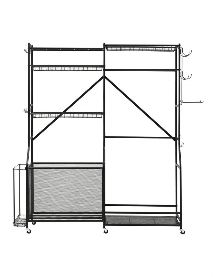 Everfit Sports Equipment Organizer Rack Multi Garage Storage for Golf Bag 174cm image 3