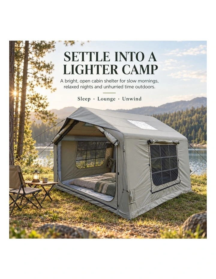 Weisshorn Inflatable Camping Tent Cabin Style with Skylight Mesh 300x265cm image 7