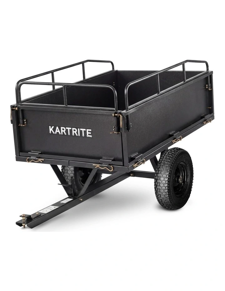 Kartrite 430kg Heavy-Duty Steel Dump Cart with Foot Pedal Dumping System image 1