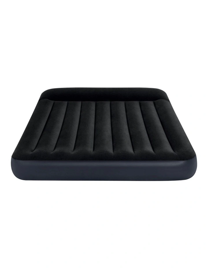 Intex Dura-Beam Classic Inflatable Queen Airbed Mattress with Pillow Rest Black image 5
