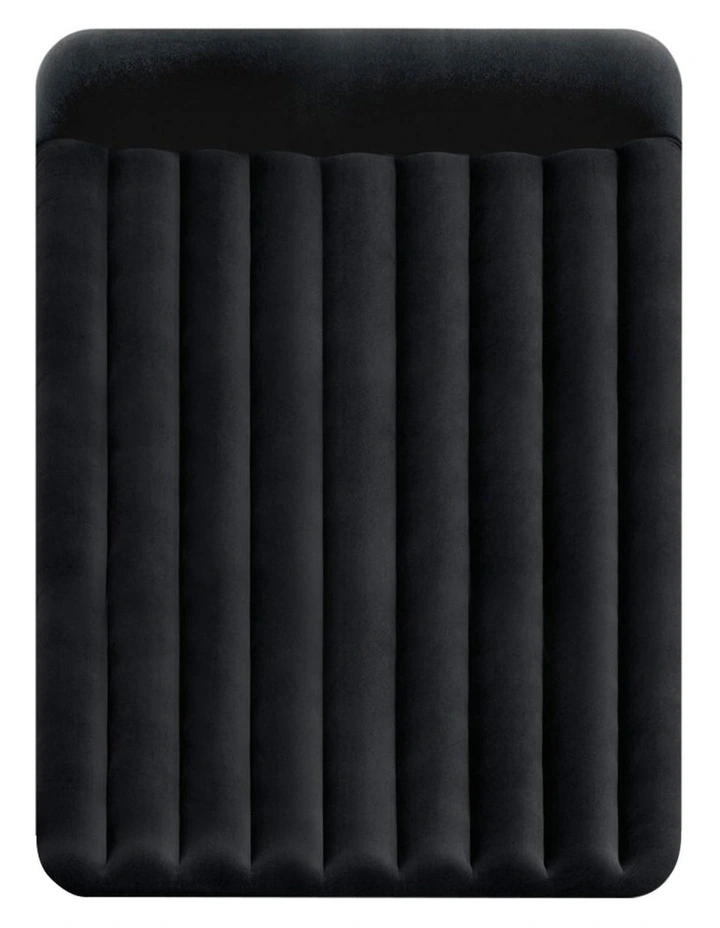 Intex Dura-Beam Classic Inflatable Queen Airbed Mattress with Pillow Rest Black image 6