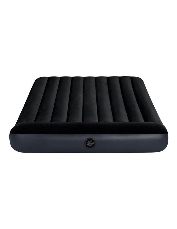 Intex Dura-Beam Classic Inflatable Queen Airbed Mattress with Pillow Rest Black image 7