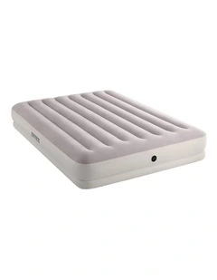 Intex Cream Dura-Beam Prestige Mid-Rise Airbed with USB Pump - Queen