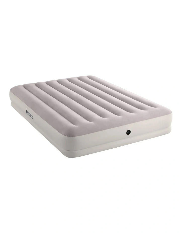 Intex Cream Dura-Beam Prestige Mid-Rise Airbed with USB Pump - Queen image 1