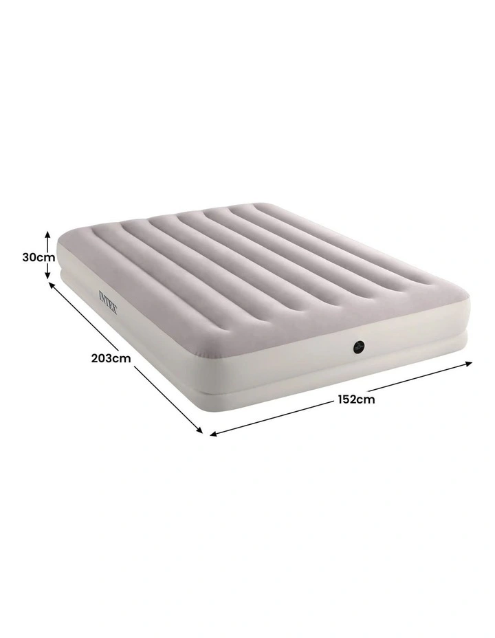 Intex Cream Dura-Beam Prestige Mid-Rise Airbed with USB Pump - Queen image 4