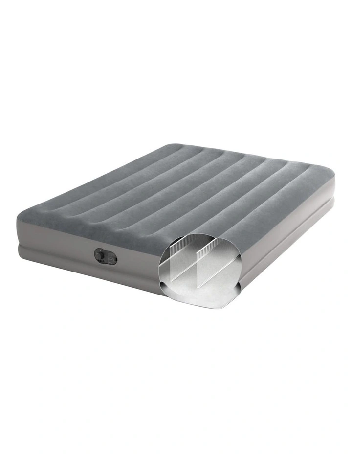 Intex Queen Dura-Beam Prestige Gray Airbed with Fastfill USB Pump image 3