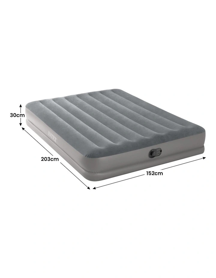 Intex Queen Dura-Beam Prestige Gray Airbed with Fastfill USB Pump image 7