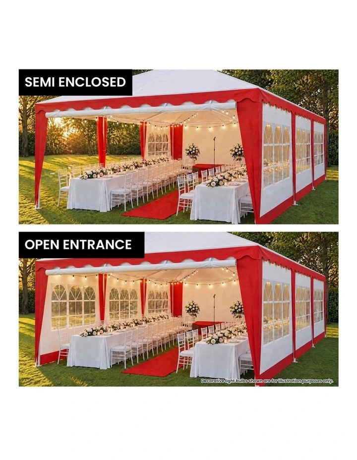 Wallaroo 4x8m Outdoor Event Wedding Marquee Tent Gazebo Canopy Red image 5